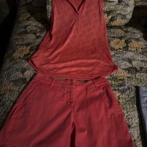 Tommy Bahama Shirt and Short Set - Coral